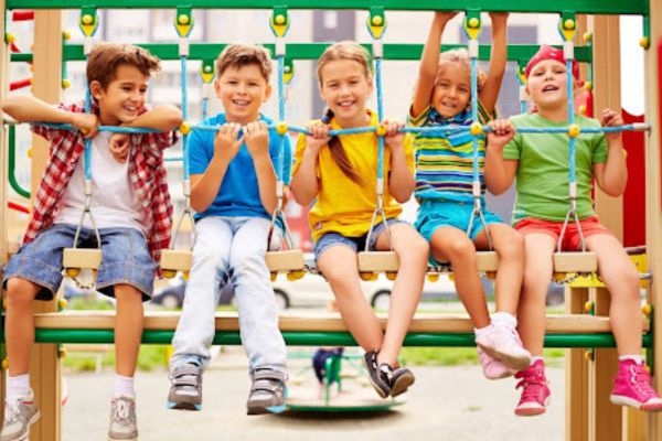 kids playing on the playground